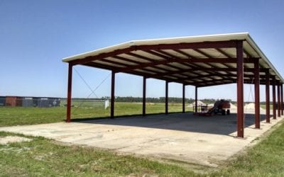 Design-Build 48′ x 100′ Storage Canopy – GSA Contract – Completed in Just 13 days!