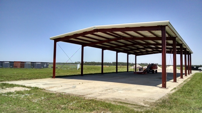 Design-Build 48′ x 100′ Storage Canopy – GSA Contract – Completed in Just 13 days!