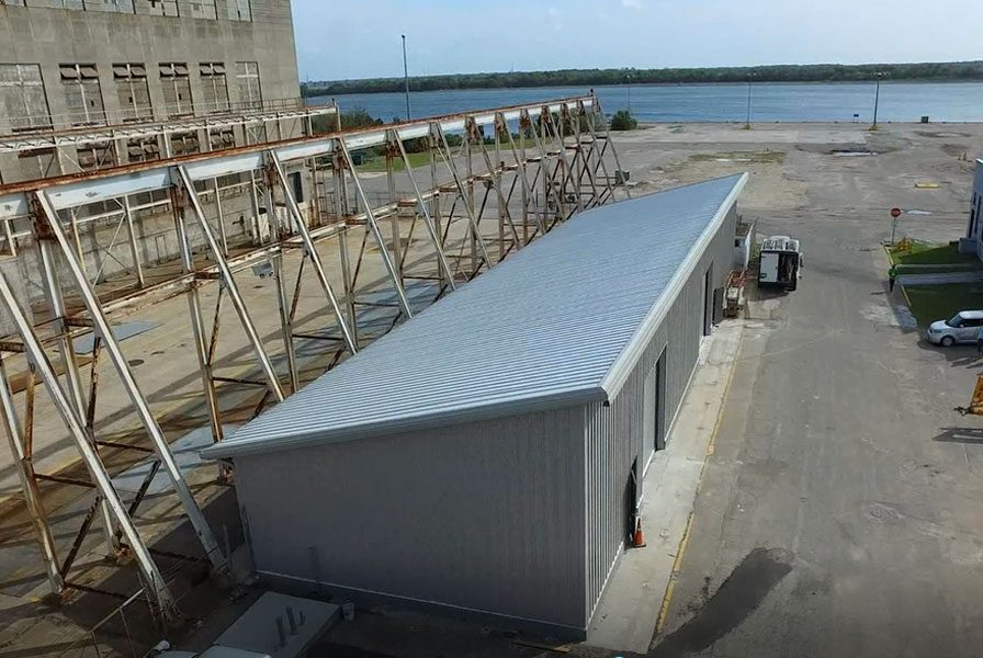 K-Con Builds Charleston – CMMC Naval Shipyard, Aerial Flyover, Full Building Restoration